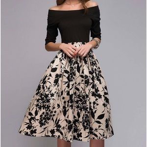 Off the shoulder midi dress
